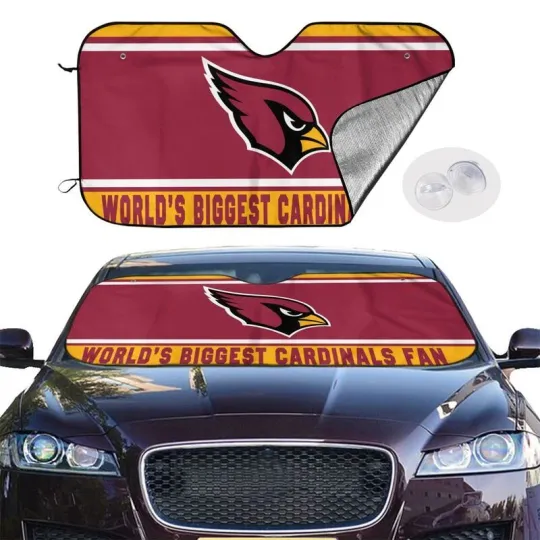 Discover Arizonna Cardinals Car Windshield Sunshade "WORLD'S BIGGEST BILLS FAN" Sunshade