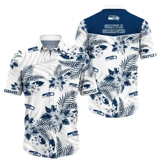 Discover Seattle Football Team Seahawkss Hawaiian Button Down Shirt Unisex Adults