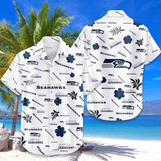 Discover Seattle Football Team Seahawkss Hawaiian Button Down Shirt Unisex Adults