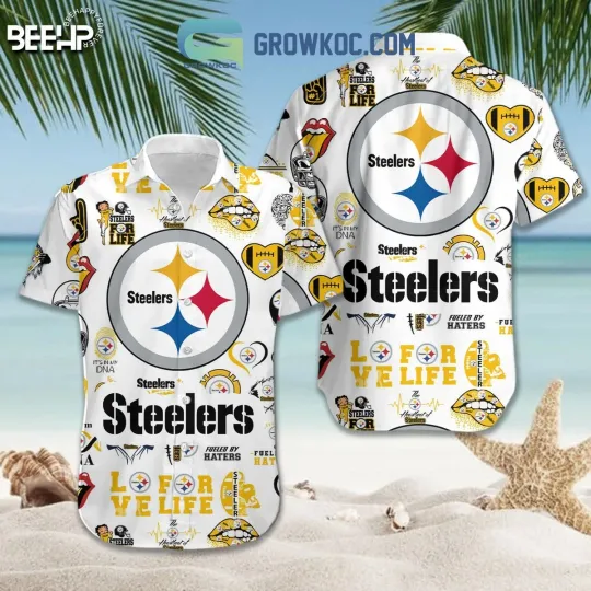 Discover Pittsburgh Football Team Steelerss Hawaiian Button Down Shirt Unisex Adults