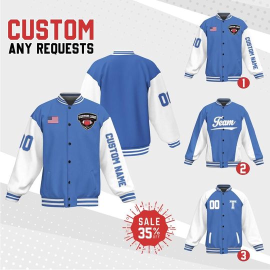 Discover Personalized Name Number Logo Varsity Jacket, Custom Varsity Jacket Team Lion Football, Adult and Kid Unisex Varsity sport season for Fan