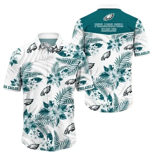Discover Philadelphia Football Team Eagless Hawaiian Button Down Shirt Unisex Adults