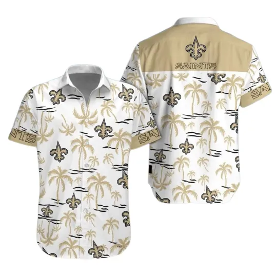 Discover New Orleans Football Team Saintss Hawaiian Button Down Shirt Unisex Adults