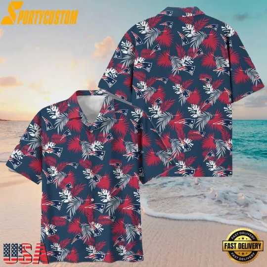 Discover New England Football Team Patriotss Hawaiian Button Down Shirt Unisex Adults