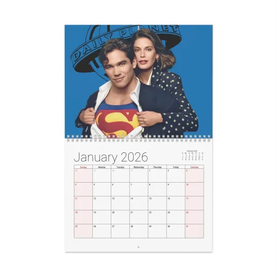 Discover Lois & Clark: New Adventures of Superman 2026 Wall Calendar - Monthly Superhero Office Supplies