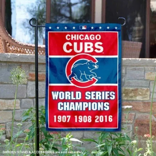 Discover Chicago 3-Time World Series Champions Flag Graden Flag