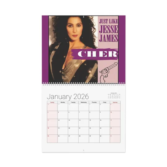 Discover Cher 2026 Wall Calendar - Home Decor, Music Fan Gift, Monthly