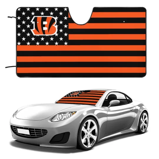 Discover Cincinnati Bengals Car Windshield Sunshade Front Window Windshield Protection