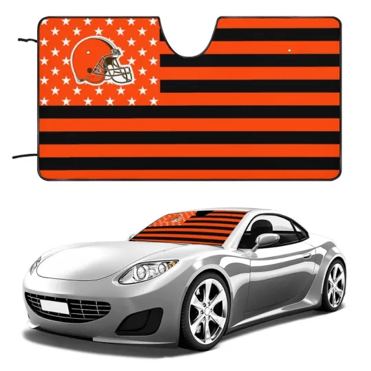 Discover Cleveland Browns Car Windshield Sunshade Car Front Window Windshield Protection