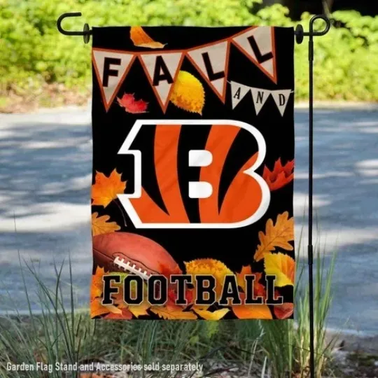 Discover Fall Football Leaves Flag Graden Flag