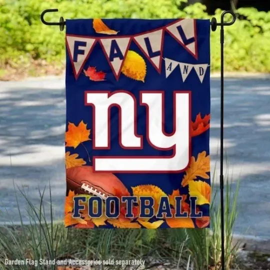 Discover New Y0rk Fall Football Leaves Decorative Flag Graden Flag