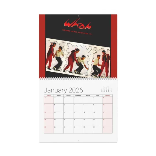 Discover Wham 2026 Wall Calendar - Home Decor, Music Fan Gifts, Monthly
