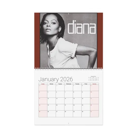 Discover Diana Ross 2026 Wall Calendar - Home Decor, Music Fan Gifts