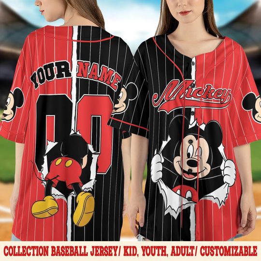 Discover Funny Disney Baseball Jersey Shirt, Mickey Donald Goofy Shirt, Crashing Wall Disney Tee for Family, Youth, Adult Trip Outfit