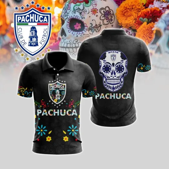 Discover LIGA MX C.F. Pachuca Polo Shirt Special Dia De Muertos