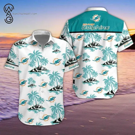 Discover Miami Football Team Dolphinss Hawaiian Shirt, Button Down Full Size S-5XL