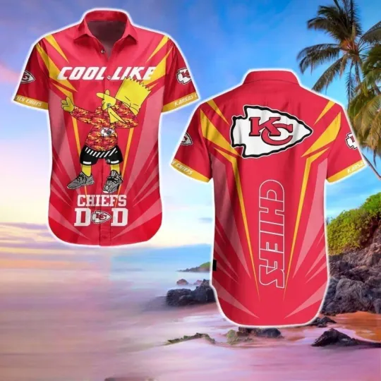 Discover football Kansas City Chiefs Hawaiian Shirt Football Gift For Dad