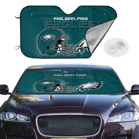 Discover Philadelphia Eagles Car Windshield Sunshade Helmet Style Car Sunshade Heatproof