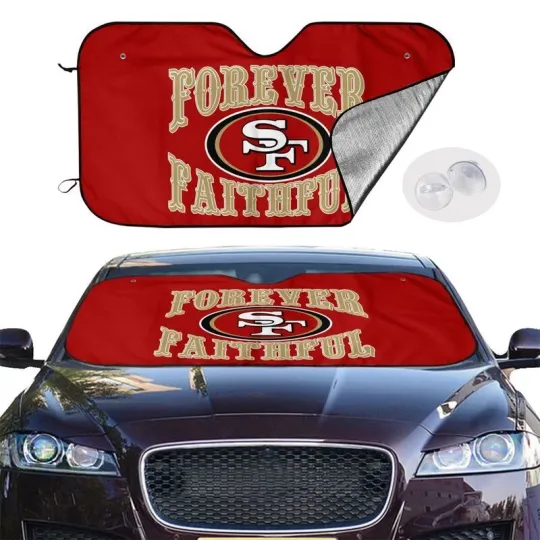 Discover San Francisco 49ers Car Windshield Sunshade "forever faithul" Sunshade Heatproof