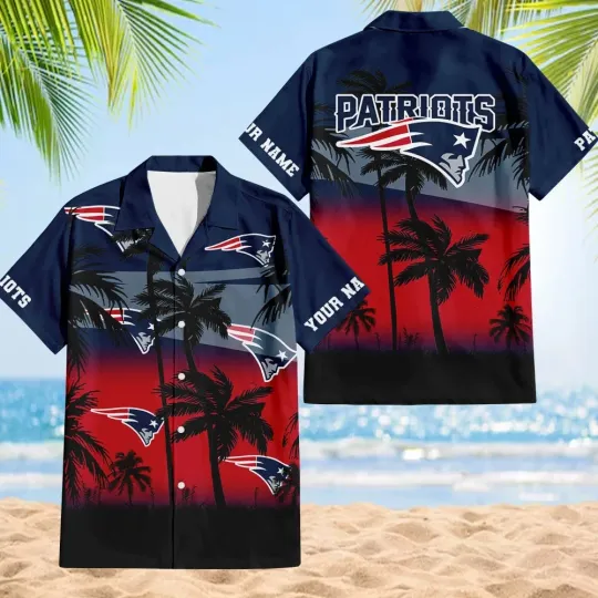 Discover New England Football Team Patriotss Hawaiian Button Down Shirt Unisex Adults