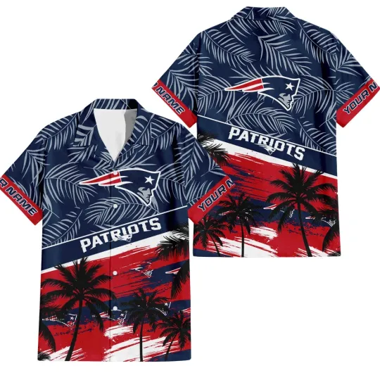Discover New England Football Team Patriotss Hawaiian Button Down Shirt Unisex Adults