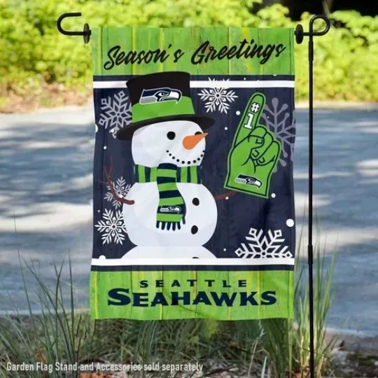 Discover Seattle Holiday Winter Snow Flag Graden Flag
