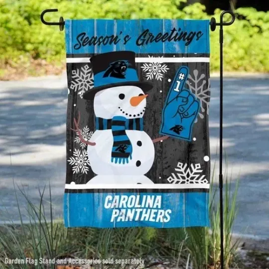 Discover Carolina Pan-thers Holiday Winter Snow Flag Graden Flag