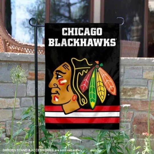 Discover SALE 30%! Chicago Black-h-aw-ks Flag Graden Flag