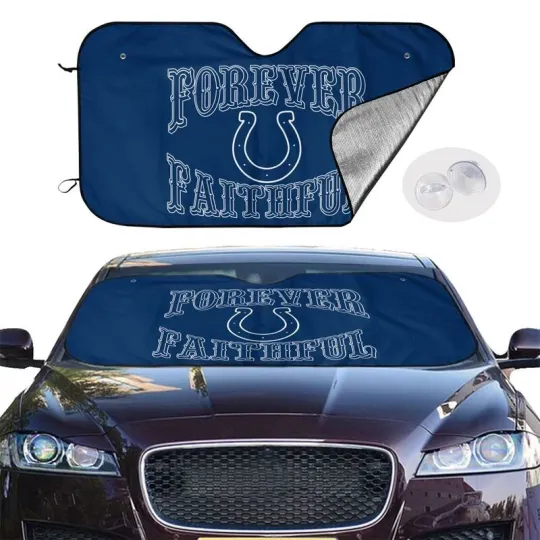Discover Indianapolis Colts Car Windshield Sunshade "forever faithul" Sunshade Heatproof