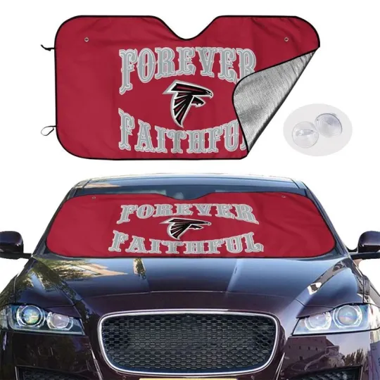 Discover Atlanta Falcons Car Windshield Sunshade "forever faithul" Car Sunshade Heatproof