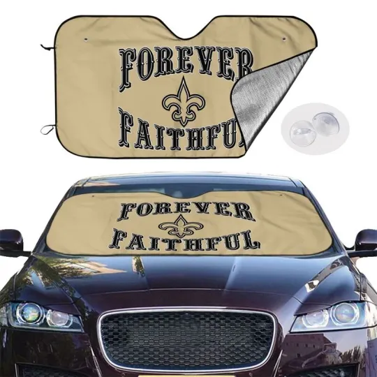 Discover New Orleans Saints Car Windshield Sunshade "forever faithul" Sunshade Heatproof