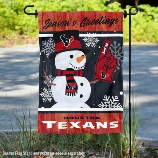 Discover H0uston Texans Holiday Winter Snow Flag Graden Flag