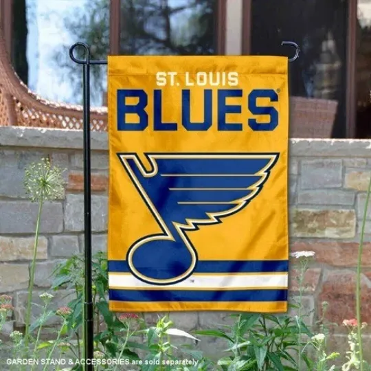 Discover S-t. Lo-uis Blues Gold Flag Graden Flag