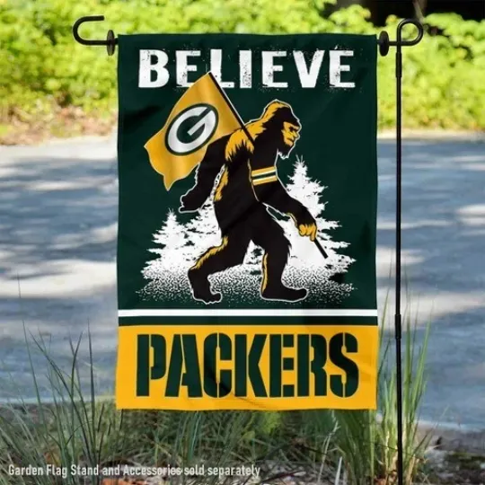 Discover Green Bigfoot Sasquatch Believe Flag Graden Flag