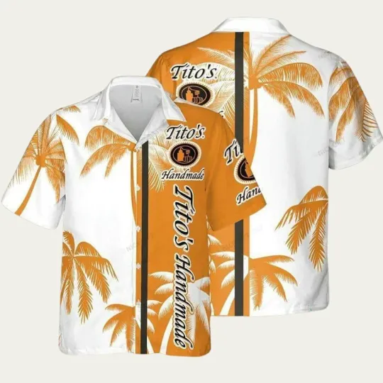 Discover Tito8217s Handmade Vodka Palm Tree Hawaiian Shirt