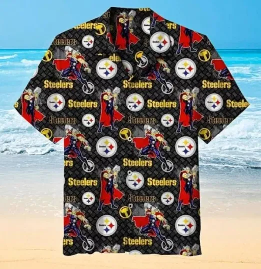 Discover Logo Pittsburgh Steeler Hawaiian shirt