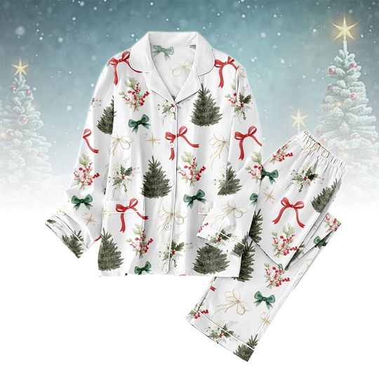 Discover Holiday Pajamas Set, Christmas Tree Pajamas Family, Festive Matching Sleepwear Set, Perfect Gift for All