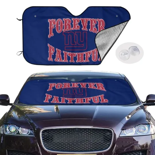 Discover New York Giants Car Windshield Sunshade "forever faithul" Car Sunshade Heatproof