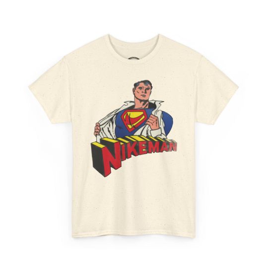Nikeman Superhero Logo T-Shirt - Vintage Comic Superman Parody