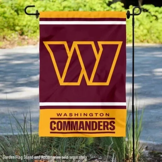Discover Washingt0n Com-man-ders Flag Graden Flag