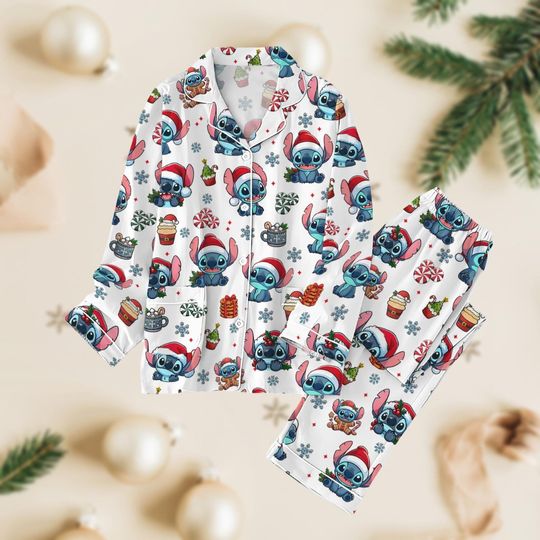 Discover Disney Pajamas Set, Lilo & Stitch Christmas Pajamas Family, Matching Sleepwear Set, Holiday Gift for All