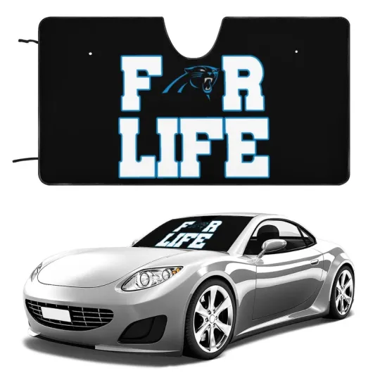Discover Carolina Panthers Car Windshield Sunshad Car Front Window Black Sunshade