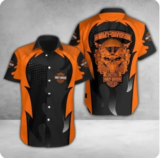 Discover Harley Motor Racing Davidsonn Button Shirt Design 3D Hawaiian Shirt