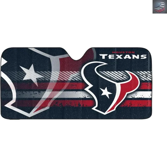 Discover Protective Sun Visor for Houston Texans Cars - 99% UV Defense & Easy Storage