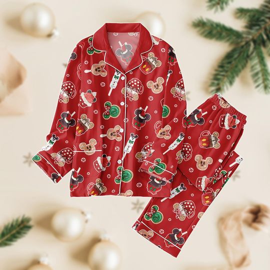 Discover Disney Pajamas Set, Mickey Mouse Christmas Pajamas Family, Holiday Matching Sleepwear Set
