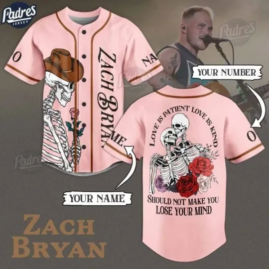 Zac Bryan Love Is Patient Love Is Kind Custom Baseball Jersey Gift For Fan