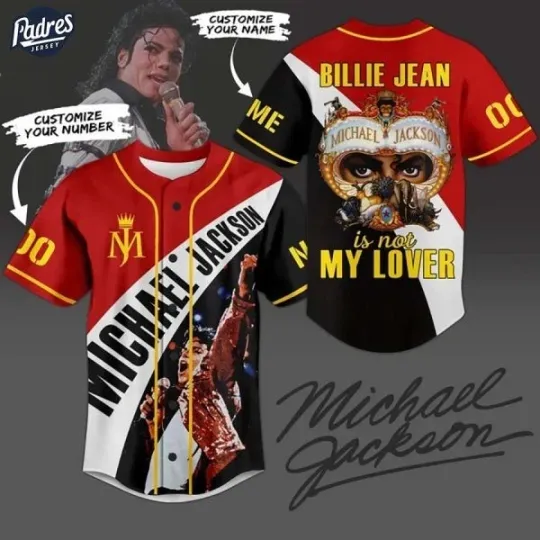 Michael Jackson Billie Jean Is Not My Lover Custom Baseball Jersey Gift For Fan