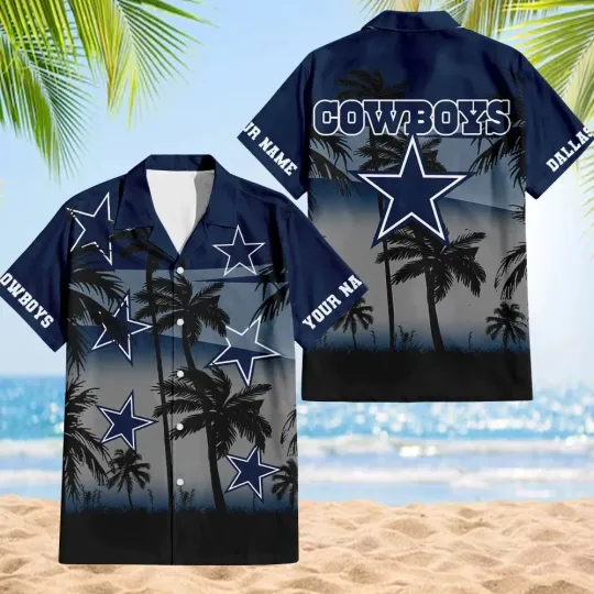 Discover Dallas Football Team Cowboyss Hawaiian Button Down Shirt