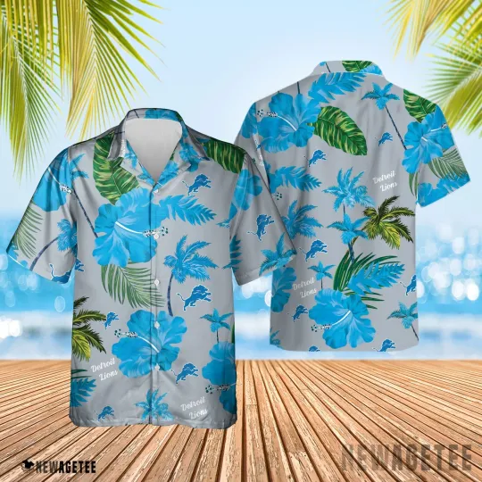 Discover Detroit Football Team Lionss Hawaiian Button Down Shirt