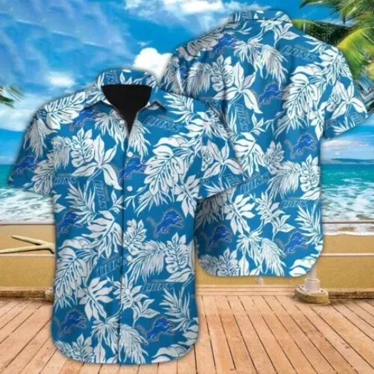 Discover Detroit Team Lionss Hawaiian Shirt